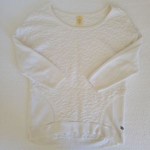 CALIA by Carie Underwood Women's Size Small Textured 3/4 Sleeve White Sweater 🤍